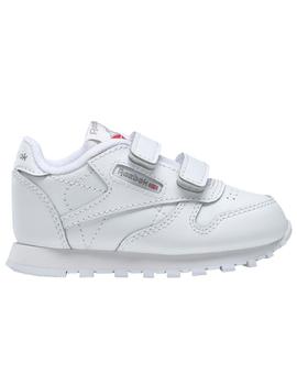 Zapatillas reebok classic leather 2v blanco de bebé.