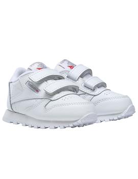 Zapatillas reebok classic leather 2v blanco de bebé.