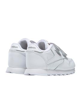 Zapatillas reebok classic leather 2v blanco de bebé.