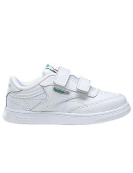 Zapatillas reebok club c 2v blanco de bebé.