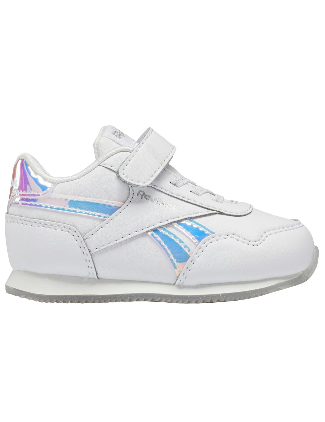 Zapatillas reebok royal cljog 3.0 1v blanco brillo de bebé.