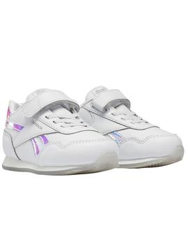 Zapatillas reebok royal cljog 3.0 1v blanco brillo de bebé.