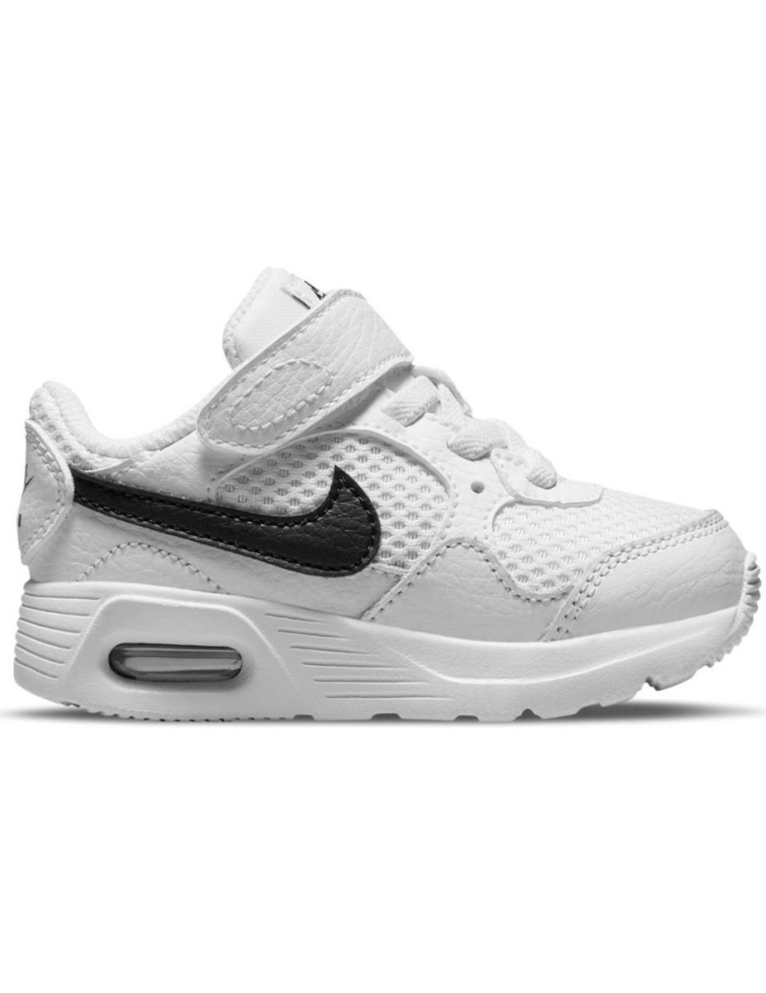 Zapatillas nike air max sc tdv blanco negro de bebé.