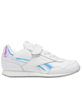 Zapatillas reebok royal cljog 3.0 1v blanco brillo de niña.