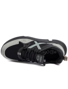 Zapatillas munich clik 11 negro gris de hombre.