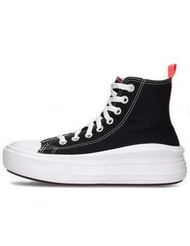 Zapatillas converse all star move hi negro rosa junior.