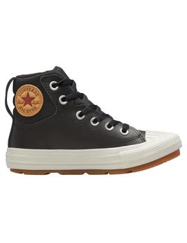 all star leather berkshire boot hi negro de niño.