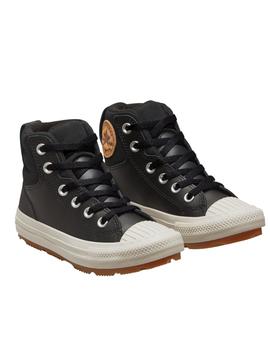 all star leather berkshire boot hi negro de niño.