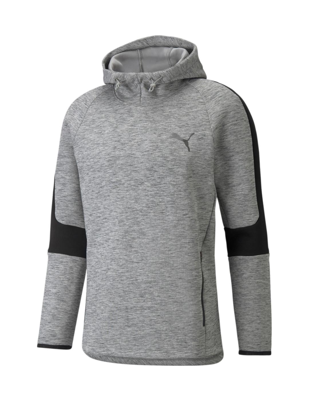 sudadera puma evostripe gris de hombre.