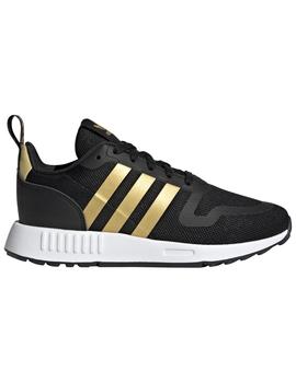 Zapatillas adidas multix j negro dorado de niño.