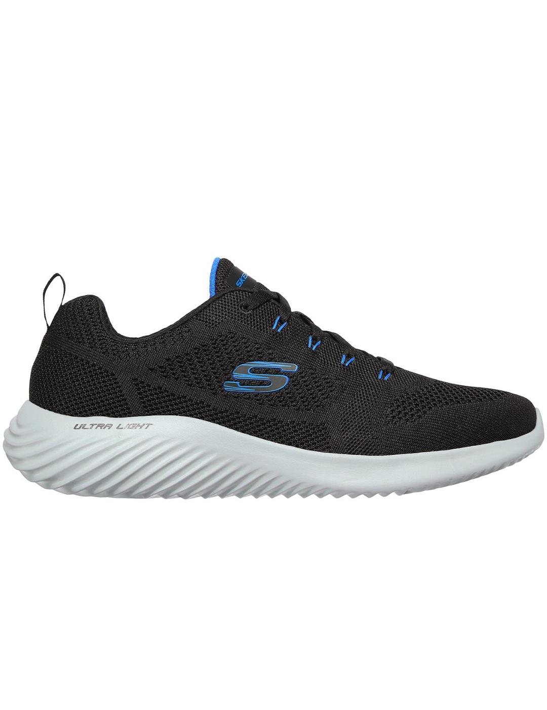 Zapatillas skechers bounder rinstet negro de hombre.