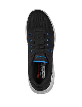 Zapatillas skechers bounder rinstet negro de hombre.