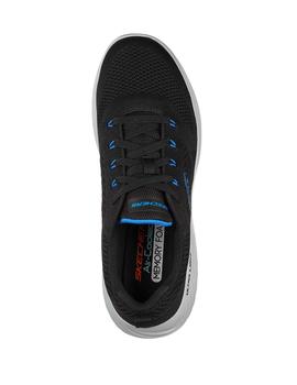 Zapatillas skechers bounder rinstet negro de hombre.