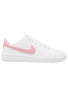 Nike blancas hotsell suela rosa