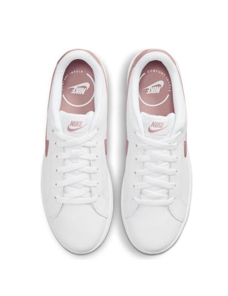 Zapatillas court royale 2 blanco rosa mujer.