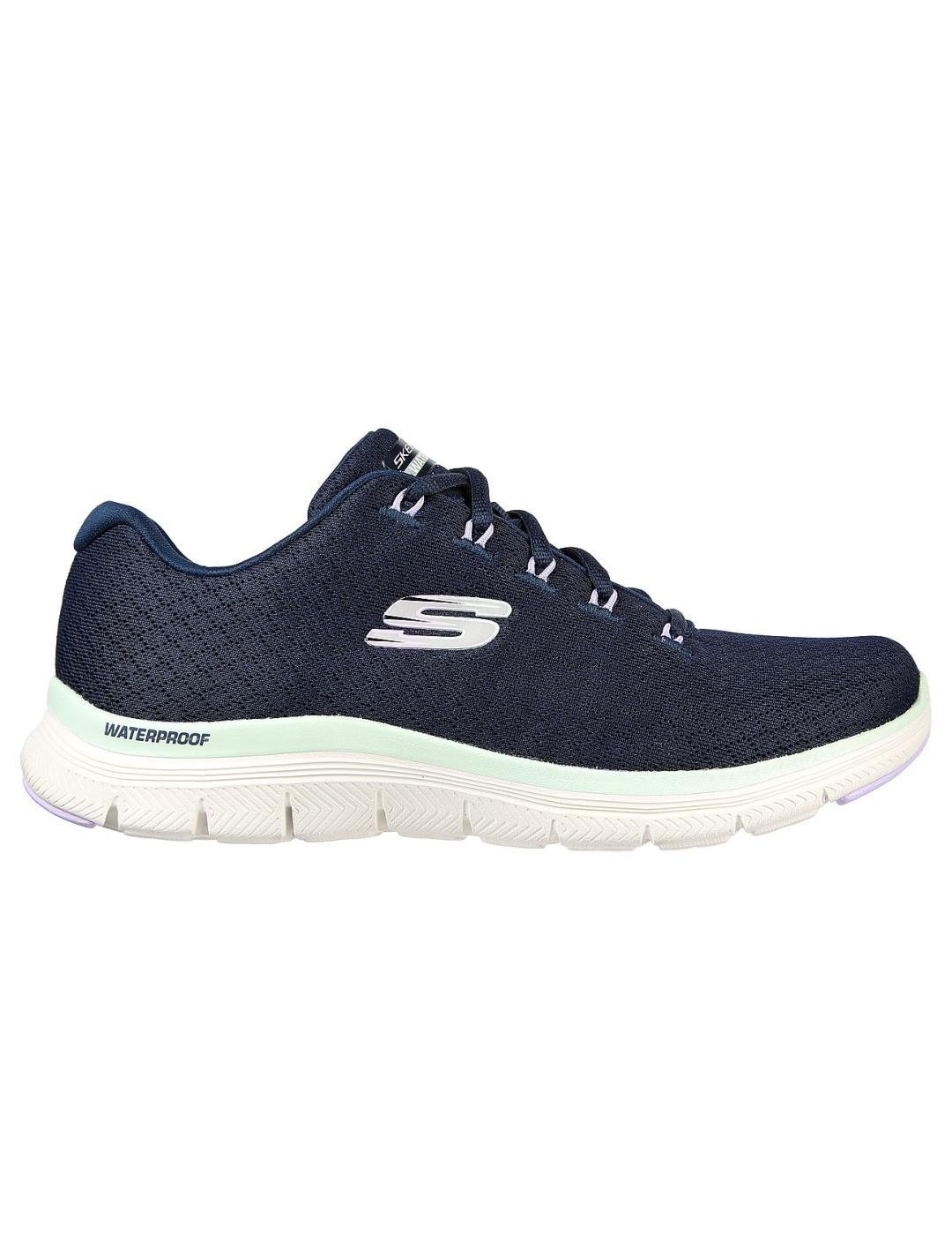 Zapatillas skechers flex appeal 4.0 coated fidelity marino