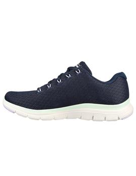 Zapatillas skechers flex appeal 4.0 coated fidelity marino