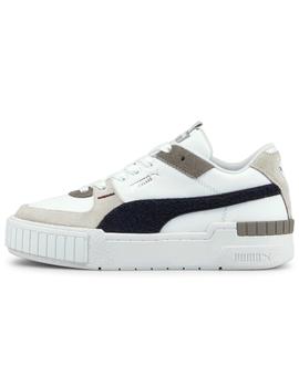 Zapatillas puma cali sport varsity blanco negro de mujer.