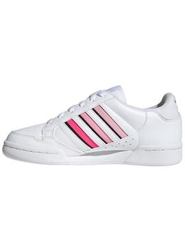 Zapatillas continental 80 stripes j blanco rosa de niña.