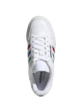 Zapatillas adidas continental 80 stripes j blanco de niño.