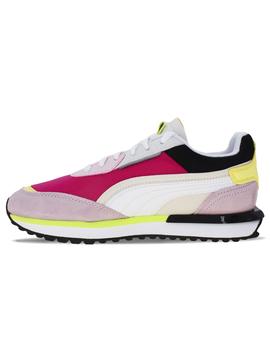 Zapatillas puma city rider rosa de mujer.