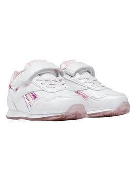 Zapatillas reebok royal cljog 3.0 1v blanco rosa brillo bebé