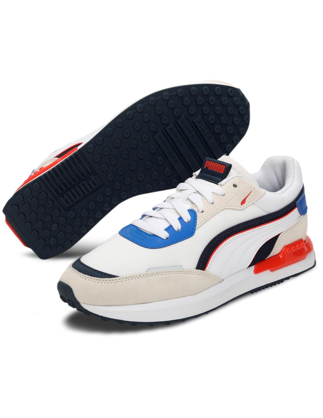 Zapatillas puma city rider blanco de hombre.