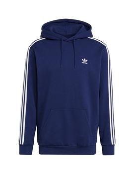 sudadera con capucha adidas 3 stripes marino de hombre.