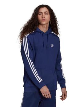 sudadera con capucha adidas 3 stripes marino de hombre.