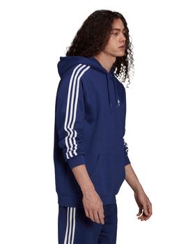 sudadera con capucha adidas 3 stripes marino de hombre.