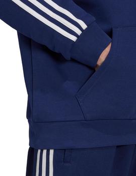 sudadera con capucha adidas 3 stripes marino de hombre.