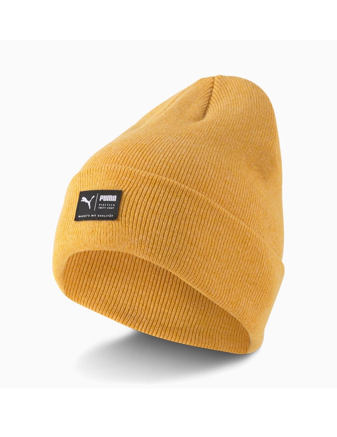 gorro puma archive heather beanie amarillo unisex.