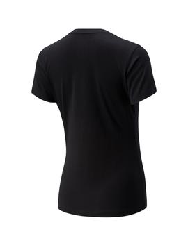 camiseta NB essentials big logo negro de mujer.
