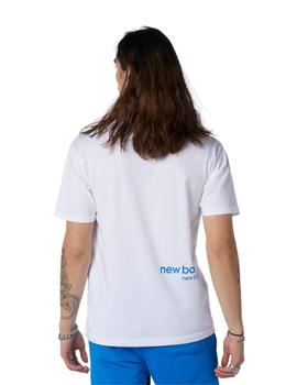 camiseta New Balance essentials Winterized blanco de hombre.