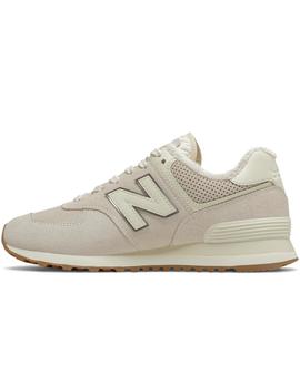 Zapatillas new balance 574 beige de mujer.