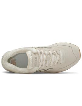 Zapatillas new balance 574 beige de mujer.