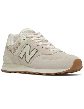 Zapatillas new balance 574 beige de mujer.