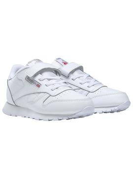 Zapatillas reebok classic leather 1v blanco de niño.