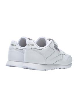 Zapatillas reebok classic leather 1v blanco de niño.