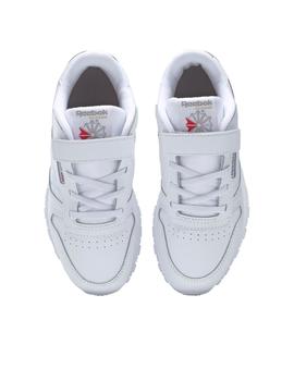 Zapatillas reebok classic leather 1v blanco de niño.