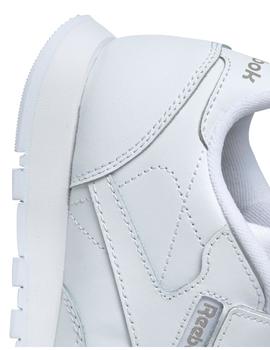 Zapatillas reebok classic leather 1v blanco de niño.