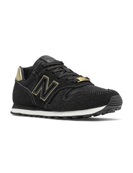 Zapatillas New Balance 373 negro dorado de mujer.