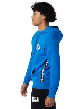 sudadera new balance essentials azul de hombre.