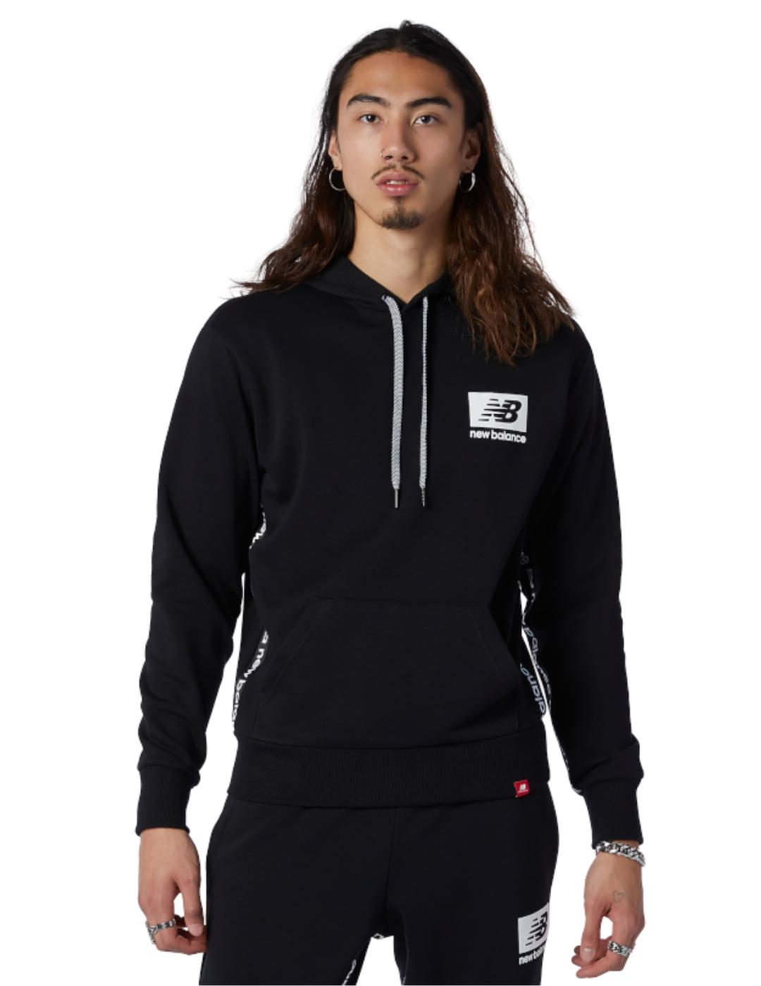 sudadera new balance essentials negro de hombre.