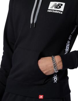 sudadera new balance essentials negro de hombre.