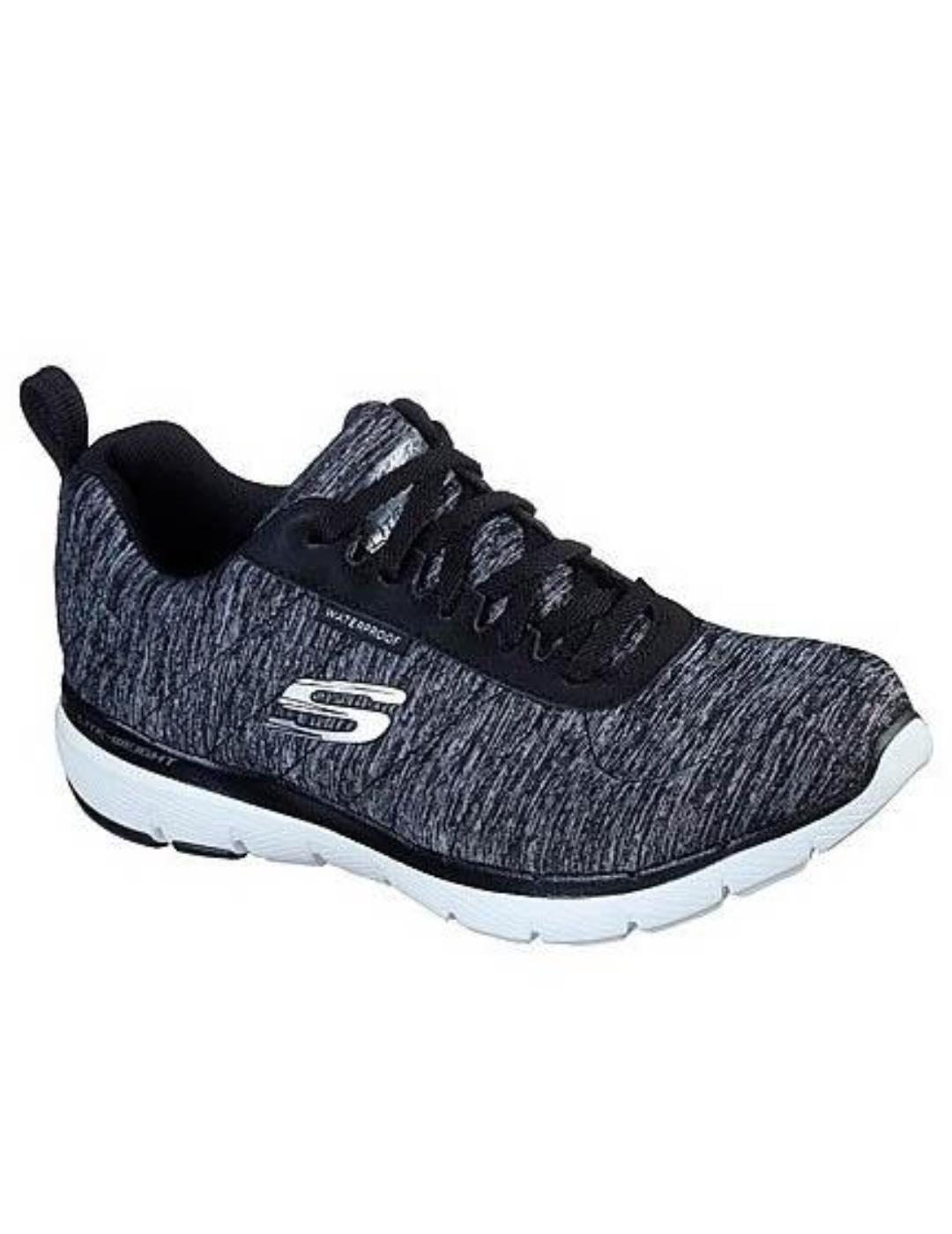 Zapatillas skechers flex appeal 3.0 jer`see negro de mujer.