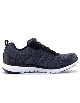 Zapatillas skechers flex appeal 3.0 jer`see negro de mujer.