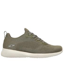 Zapatillas skechers bobs squad  ghost verde de mujer.