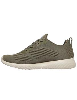 Zapatillas skechers bobs squad  ghost verde de mujer.