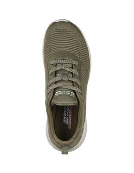 Zapatillas skechers bobs squad  ghost verde de mujer.